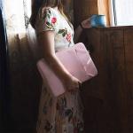 Husa Tomtoc Sleeve compatibila cu laptop 14 inch, Roz 4 - lerato.ro