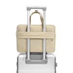 Geanta Tomtoc Shoulder Bag compatibila cu laptop 14 inch, Khaki 7 - lerato.ro