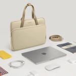 Geanta Tomtoc Shoulder Bag compatibila cu laptop 14 inch, Khaki 8 - lerato.ro
