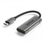 Adaptor video Tomtoc, USB-C tata la DisplayPort mama, 8K, 60Hz, Negru / Gri 2 - lerato.ro