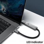 Adaptor video Tomtoc, USB-C tata la DisplayPort mama, 8K, 60Hz, Negru / Gri 3 - lerato.ro