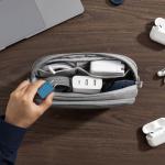 Organizator cabluri Tomtoc Light T12, Husa de depozitare accesorii mici, 24.5 × 7.0 × 13.0 cm, Gri 18 - lerato.ro