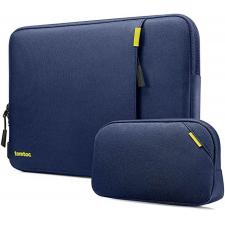 Huse si carcase Apple MacBook Pro 13 inch, Set husa laptop 13 inch si husa pentru accesorii Tomtoc Sleeve, Navy Blue, lerato.ro