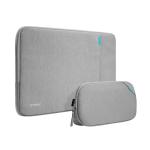 Set husa laptop 13 inch si husa pentru accesorii Tomtoc Sleeve, 34 × 24.5 × 4 cm, Dark Grey 3 - lerato.ro