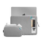 Set husa laptop 13 inch si husa pentru accesorii Tomtoc Sleeve, 34 × 24.5 × 4 cm, Dark Grey 4 - lerato.ro