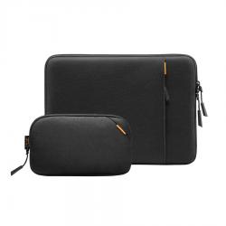 Set husa laptop 14 inch si husa pentru accesorii Tomtoc Sleeve, Negru