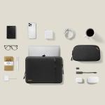 Set husa laptop 14 inch si husa pentru accesorii Tomtoc Sleeve, Negru 8 - lerato.ro
