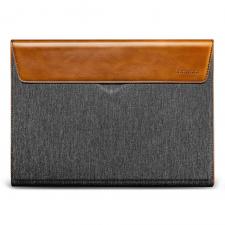 Husa Tomtoc Sleeve compatibila cu laptop 16 inch, Gri / Maro