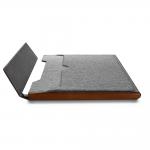 Husa Tomtoc Sleeve compatibila cu laptop 16 inch, Gri / Maro 3 - lerato.ro