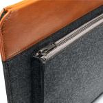 Husa Tomtoc Sleeve compatibila cu laptop 13 inch, Gri / Maro 4 - lerato.ro