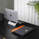 Husa Tomtoc Sleeve compatibila cu laptop 13 inch, Gri / Maro 5 - lerato.ro