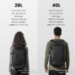 Rucsac pentru calatorii Tomtoc Navigator T66 Liteway compatibil cu laptopuri de pana la 16 inch, 45 × 30 × 20 cm, Capacitate 28L, Waterproof, Negru 26 - lerato.ro