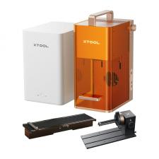 Masina de gravura cu laser 2 in 1 xTool F2 Deluxe, 20W, Viteza maxima 6000 mm/s, Suprafata de lucru 115 x 115 mm, WiFi, USB, Argintiu