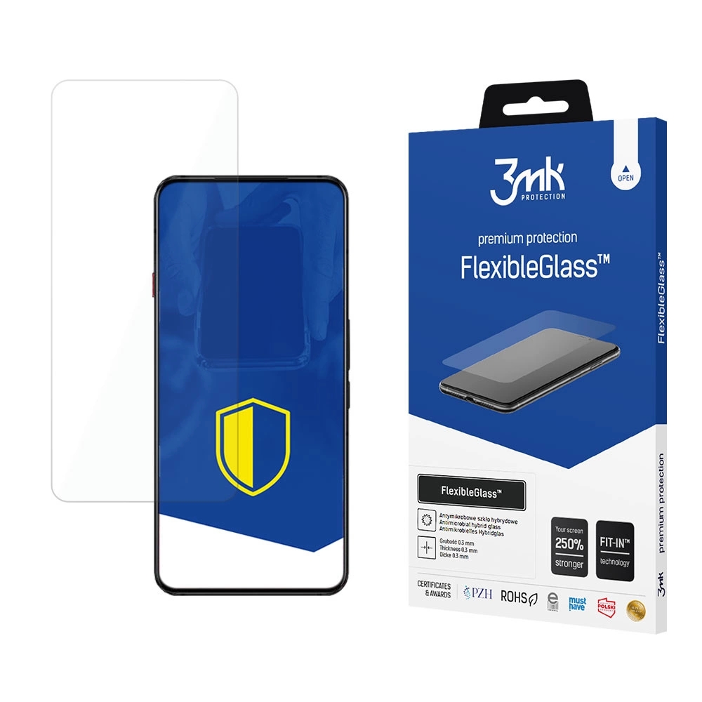 Folie sticla 3mk Hybrid FlexibleGlass compatibila cu ZTE Nubia Red Magic 7 Pro, Transparent