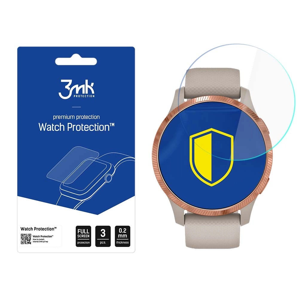 Folie protectie 3mk Watch Protection ARC Plus compatibil cu Garmin Venu, Transparent