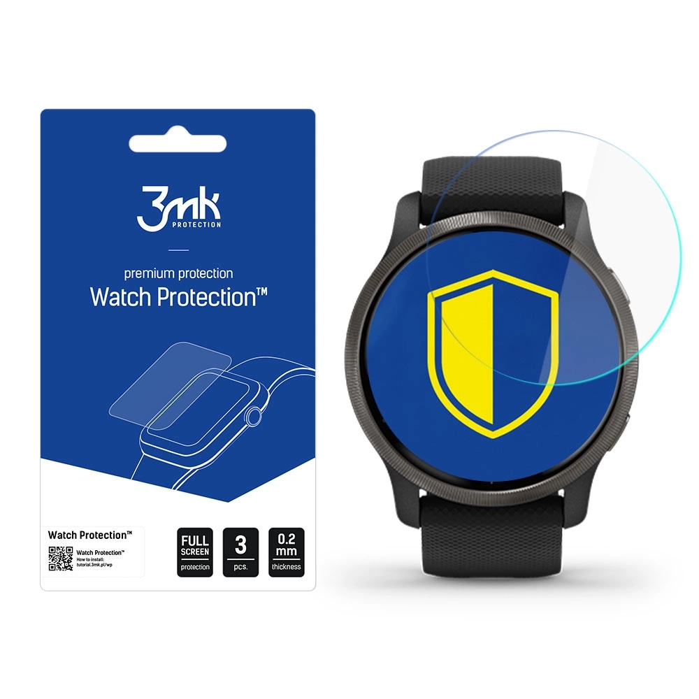 Folie protectie 3mk Watch Protection ARC Plus compatibil cu Garmin Venu 2 Plus, Transparent