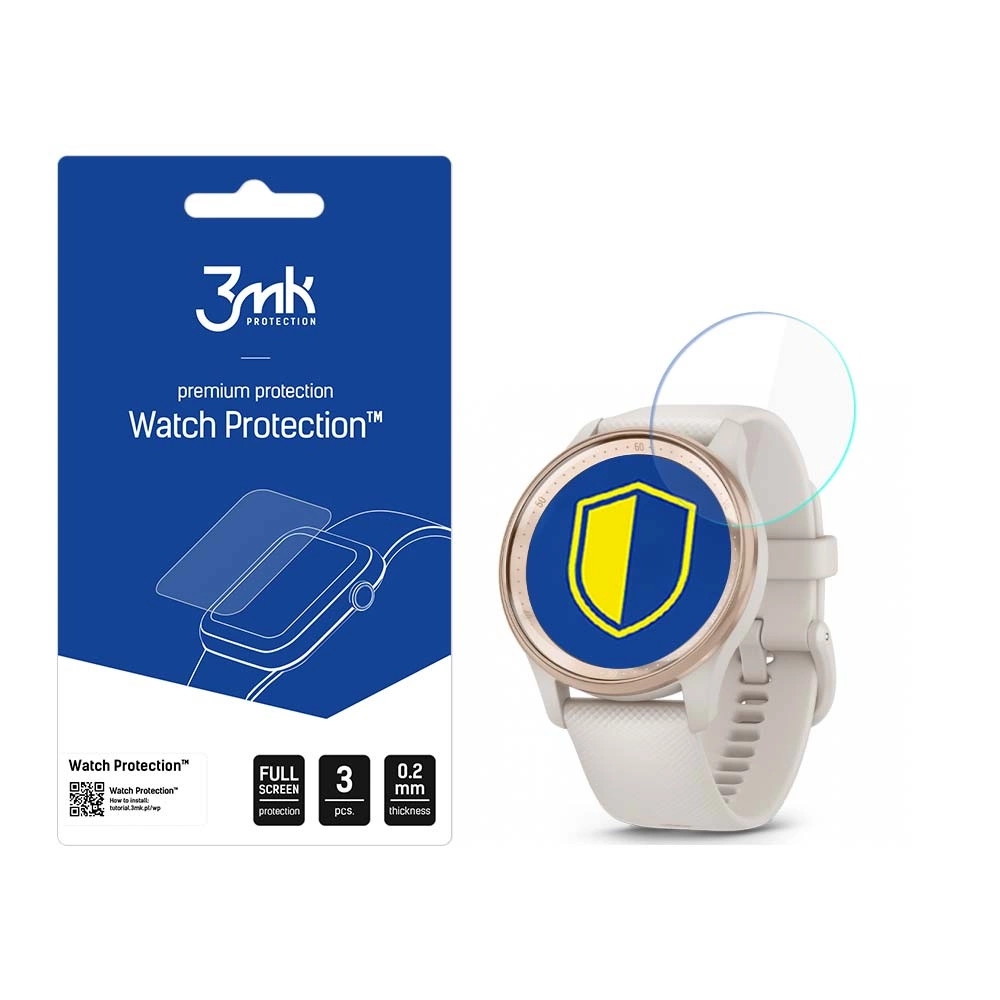 Folie protectie 3mk Watch Protection ARC Plus compatibil cu Garmin Vivomove Trend, Transparent