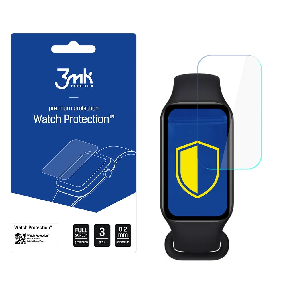 Folie protectie 3mk Watch Protection ARC Plus compatibila cu Xiaomi Mi Band 8 Active, Transparent