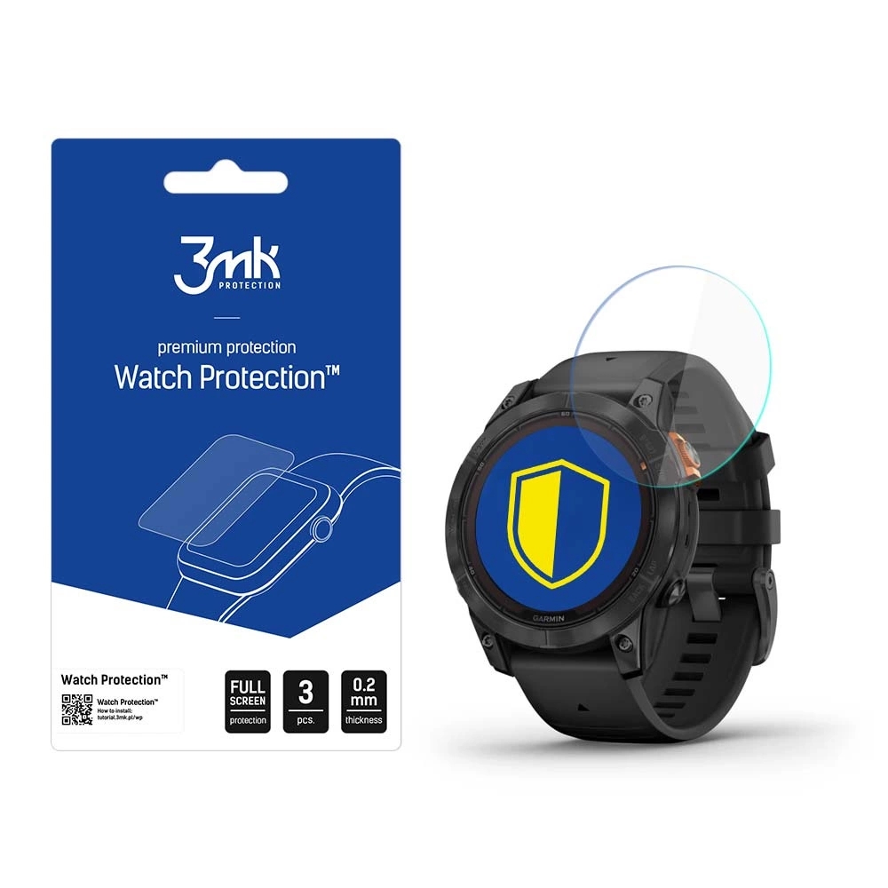 Folie protectie 3mk Watch Protection FlexibleGlass Lite compatibila cu Garmin Fenix 7 Pro, Transparent