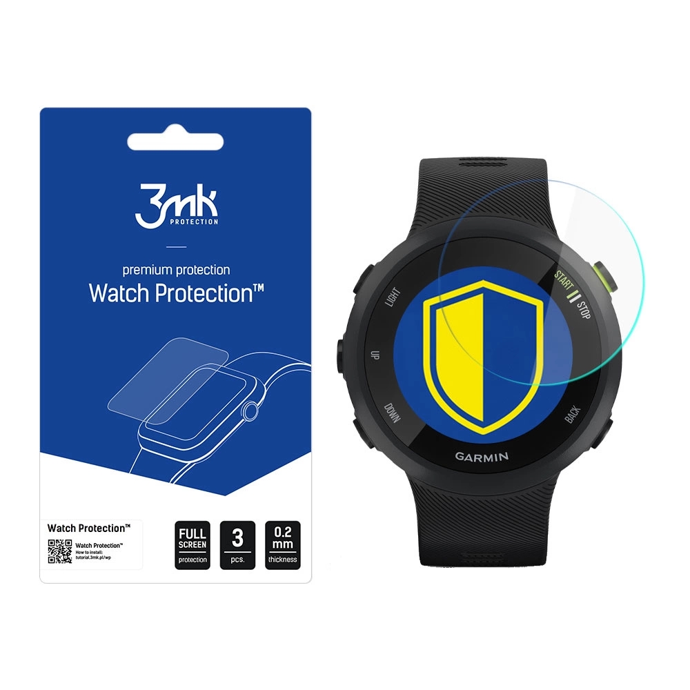 Folie protectie 3mk Watch Protection FlexibleGlass Lite compatibila cu Garmin Forerunner 45, Transparent