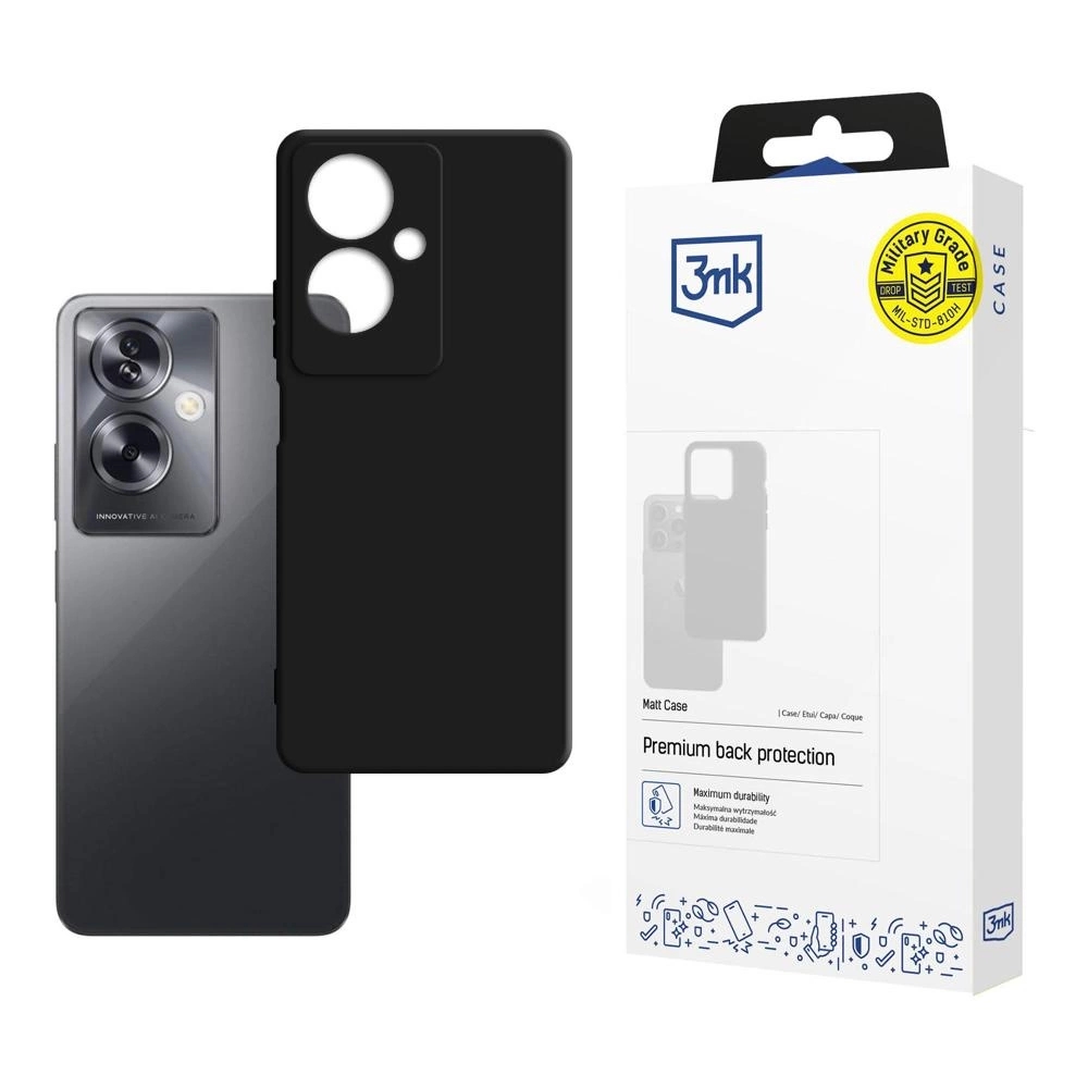Carcasa 3mk Matt Case compatibila cu Oppo A79 5G, Negru