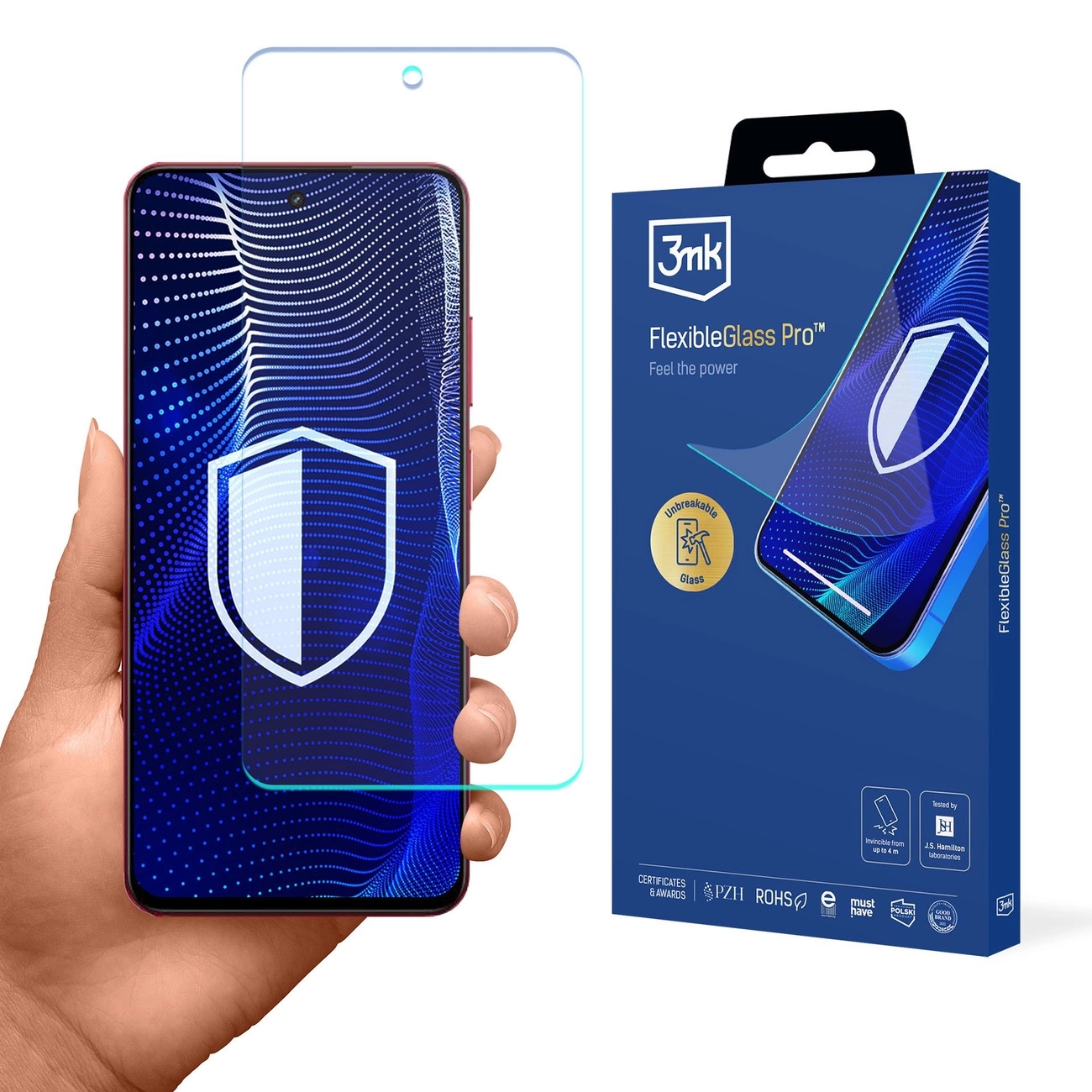 Folie sticla 3mk FlexibleGlass Pro compatibila cu Realme V60 Pro, Transparent