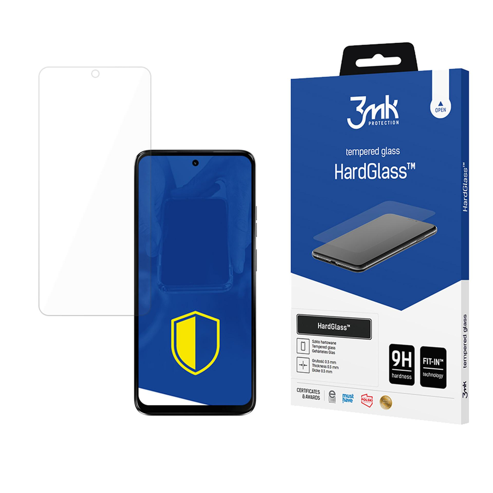Folie sticla securizata 3mk HardGlass compatibila cu Motorola Moto G34 5G, Transparent