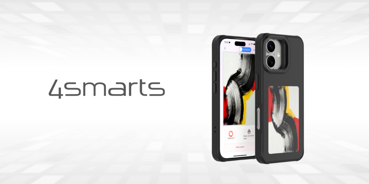 Carcasa 4smarts E-Ink cu MagSafe compatibila cu iPhone 17, Negru 1 Lerato.ro