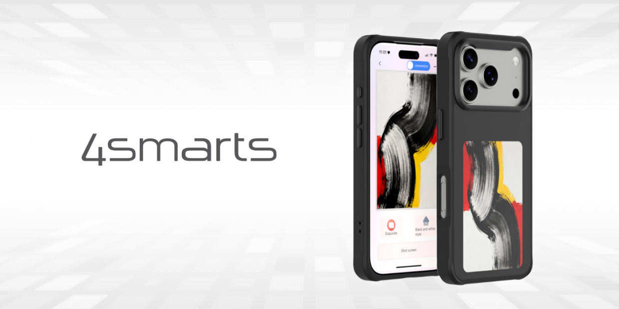 Carcasa 4smarts E-Ink cu MagSafe compatibila cu iPhone 17 Pro, Negru 1 Lerato.ro