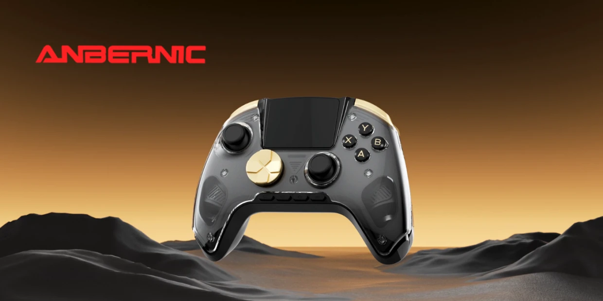 Controller Anbernic RG G01 pentru PC / Steam / Linux / Switch / Switch 2 / Android / iOS, Wireless / Bluetooth 5.3 / Cu fir, 2100mAh, USB-C, Negru 1 Lerato.ro