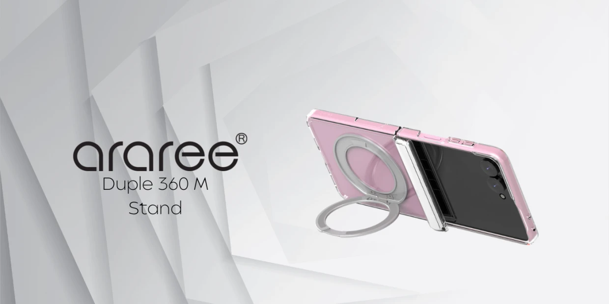 Carcasa Araree Duple 360 M cu MagSafe si Stand compatibila cu Samsung Galaxy Z Flip 8, Transparent 1 Lerato.ro