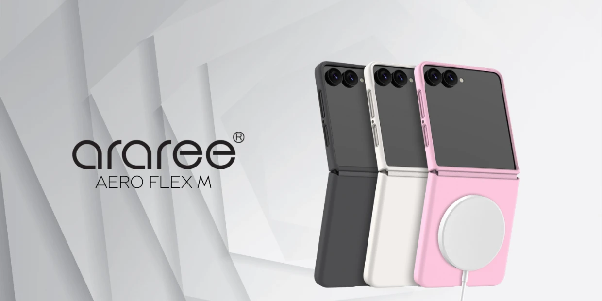 Husa Araree Aero Flex M cu MagSafe compatibila cu Samsung Galaxy Z Flip 8, Crem 1 Lerato.ro