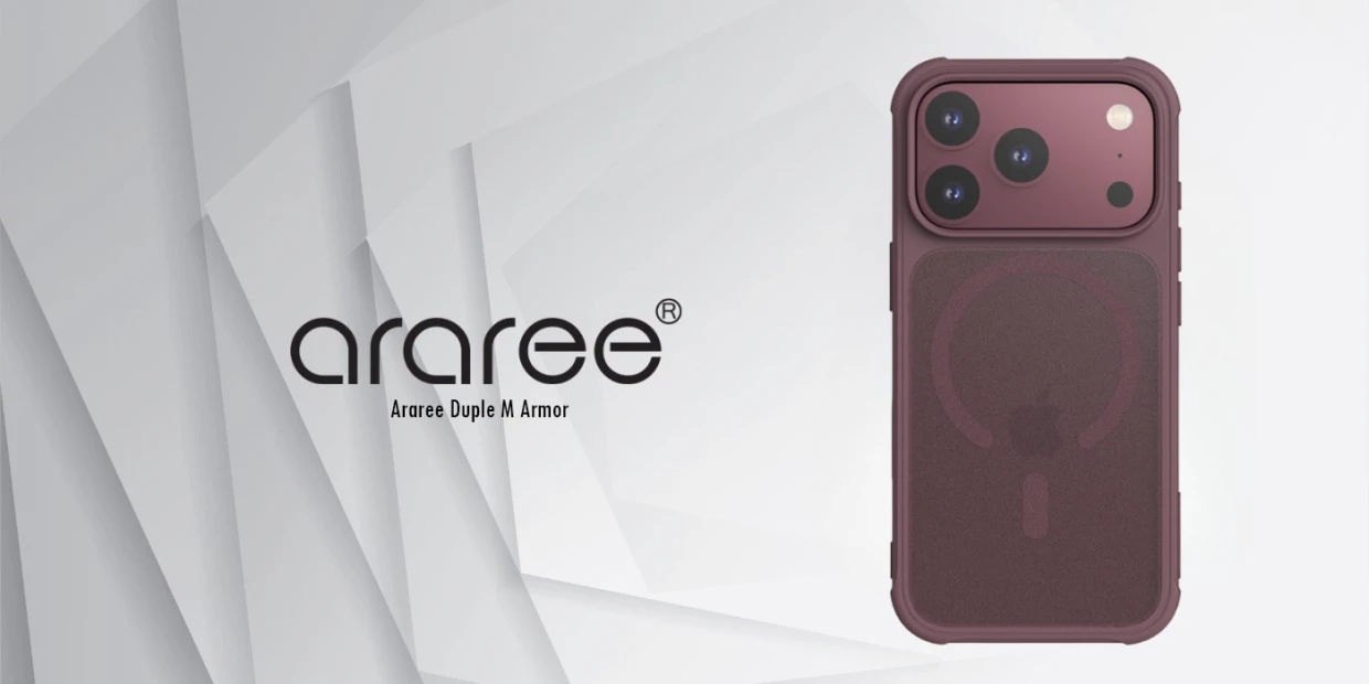 Husa Araree Duple M Armor cu MagSafe compatibila cu iPhone 18 Pro / 17 Pro, Burgundy 1 Lerato.ro