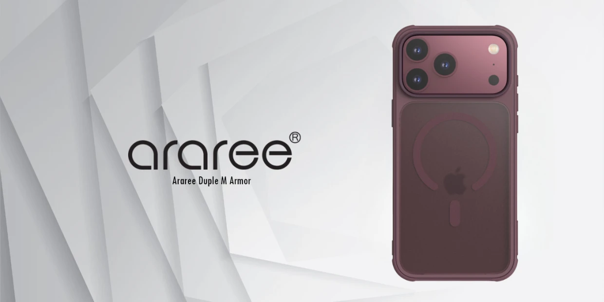 Husa Araree Duple M Armor cu MagSafe compatibila cu iPhone 18 Pro Max / 17 Pro Max, Burgundy 1 Lerato.ro