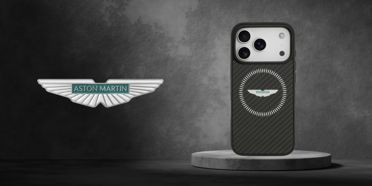 Carcasa Aston Martin HC Kevlar Counter Design cu MagSafe compatibila cu iPhone 17 Pro, Negru 1 Lerato.ro