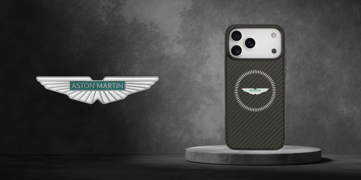 Carcasa Aston Martin HC Kevlar Counter Design cu MagSafe compatibila cu iPhone 17 Pro Max, Negru 1 Lerato.ro