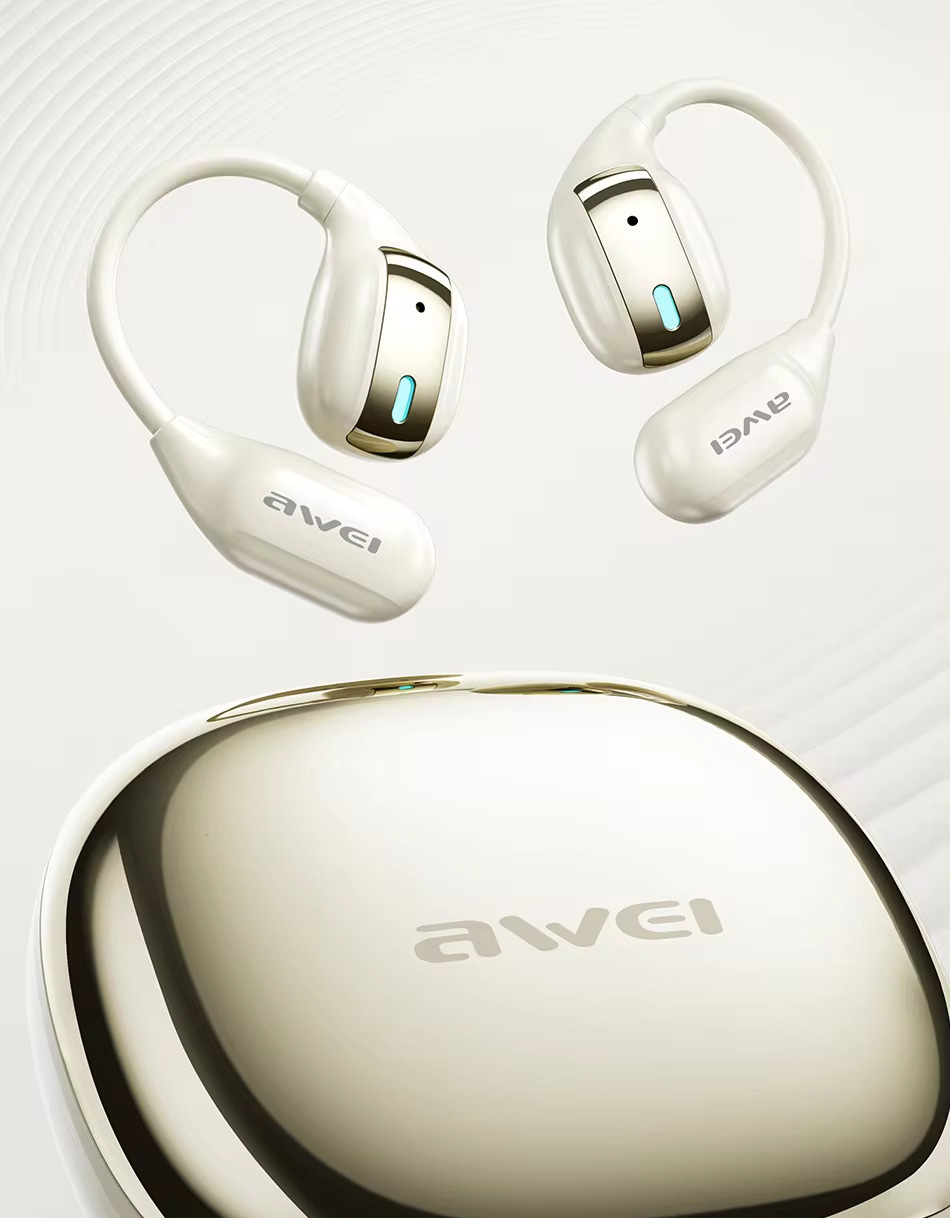 Casti wireless AWEI TZ12, Bluetooth 5.4, Autonomie 7h, 300mAh, Negru 1 Lerato.ro