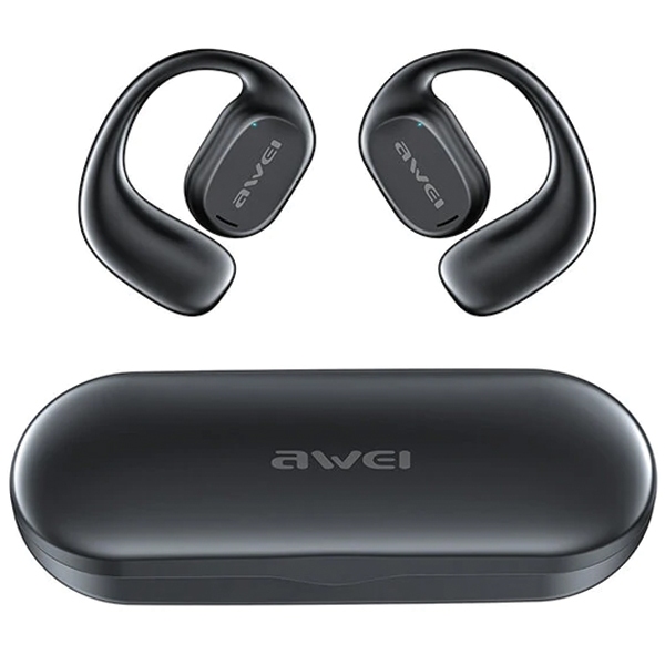 Casti wireless AWEI T69, Bluetooth 5.2, 300mAh, Autonomie 10h, IPX6, USB-C, Negru 1 Lerato.ro