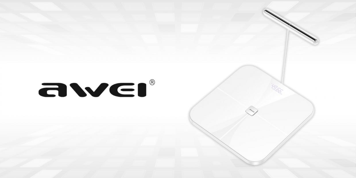 Cantar corporal smart AWEI SS1, Bluetooth 5.1, WiFi, Sarcina maxima 180kg, 500mAh, Alb 1 Lerato.ro