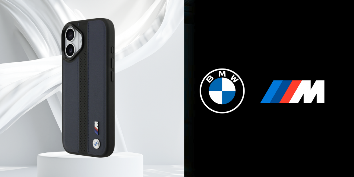 Carcasa BMW M Perforated Stripe Logo cu MagSafe compatibila cu iPhone 17, Navy Blue 1 Lerato.ro