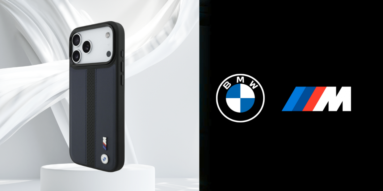 Carcasa BMW M Perforated Stripe Logo cu MagSafe compatibila cu iPhone 17 Pro Max, Navy Blue 1 Lerato.ro