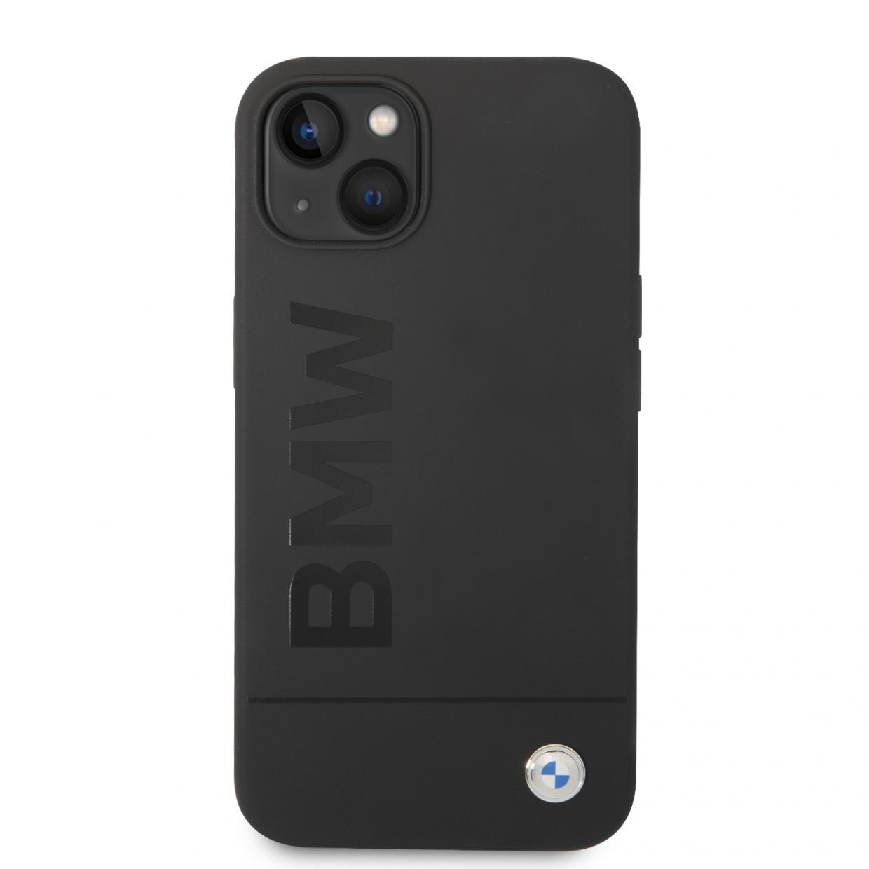 Carcasa BMW Silicone Signature Logo cu MagSafe compatibila cu iPhone 13 / 14 / 15, Negru 1 Lerato.ro