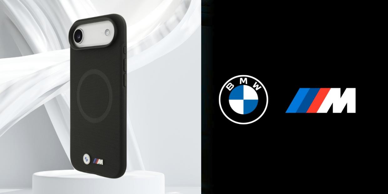 Carcasa BMW M FW Metal Logo cu MagSafe compatibila cu iPhone 17 Air, Negru 1 Lerato.ro