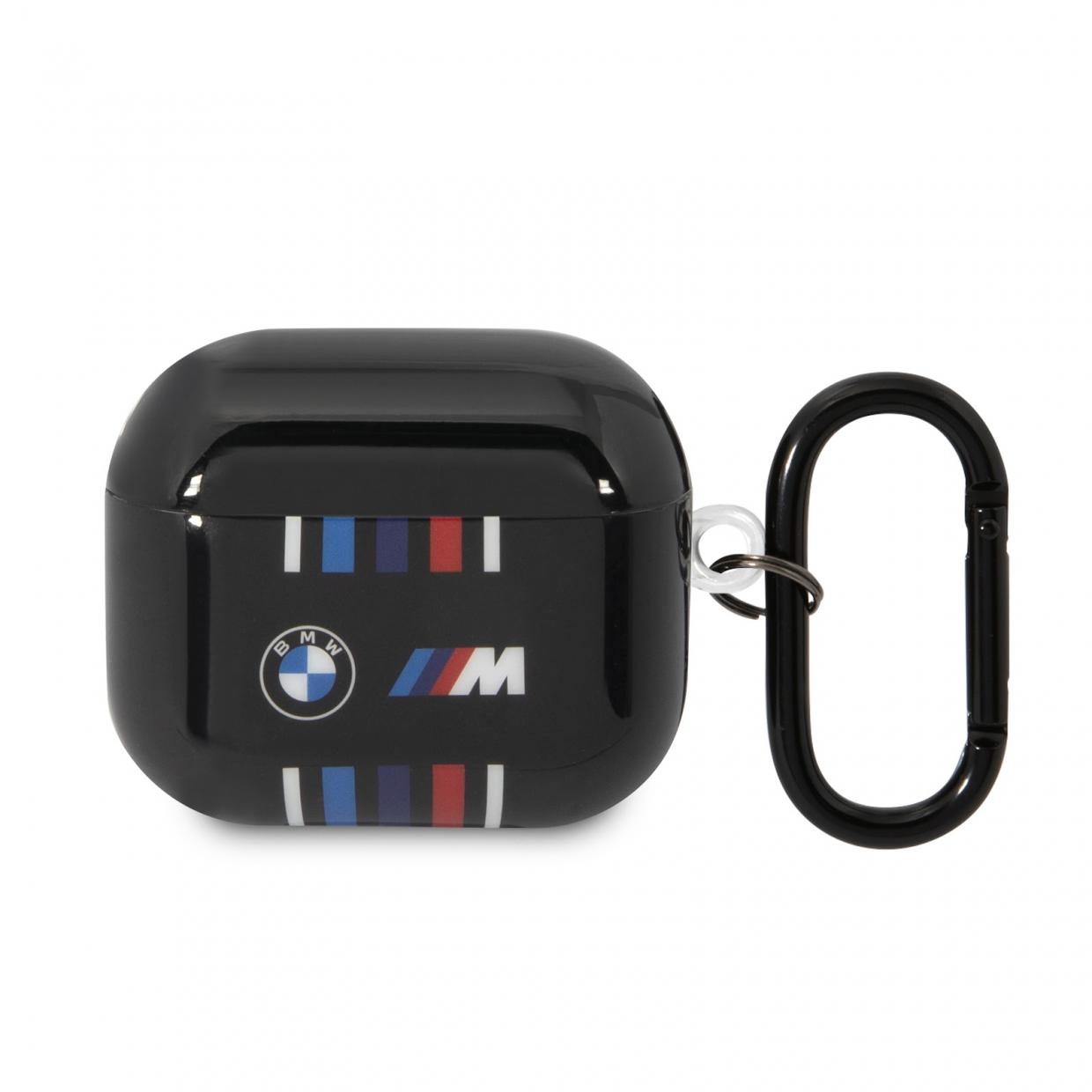 Carcasa BMW Multiple Colored Lines compatibila cu Apple AirPods 3, Negru 1 Lerato.ro
