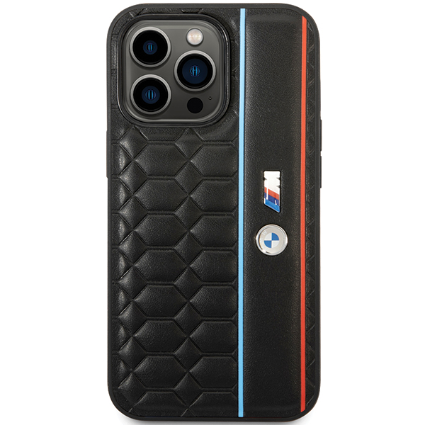 Carcasa BMW M Edition Hexo Pattern compatibila cu iPhone 14 Pro Max, Negru 1 Lerato.ro