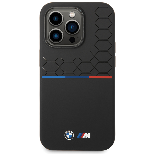 Carcasa BMW M Silicone Pattern compatibila cu iPhone 14 Pro Max, Negru 1 Lerato.ro