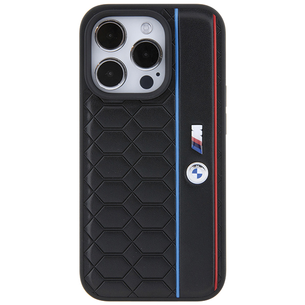 Carcasa BMW M Edition Hexo Pattern compatibila cu iPhone 15 Pro, Negru 1 Lerato.ro