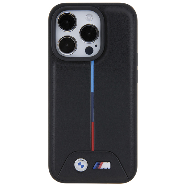 Carcasa BMW Quilted Tricolor compatibila cu iPhone 15 Pro Max, Negru 1 Lerato.ro