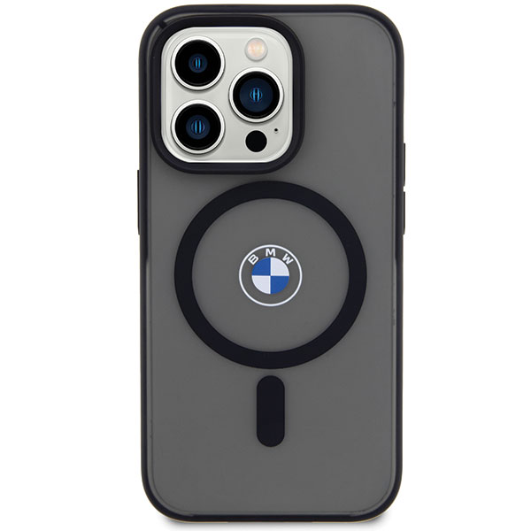 Carcasa BMW IML Signature cu MagSafe compatibila cu iPhone 15 Pro Max, Negru 1 Lerato.ro