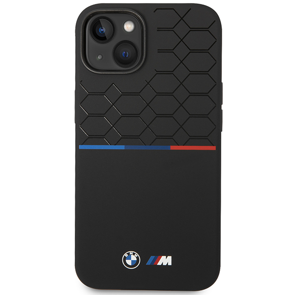 Carcasa BMW M Silicone Pattern cu MagSafe compatibila cu iPhone 15 / 14 / 13, Negru 1 Lerato.ro